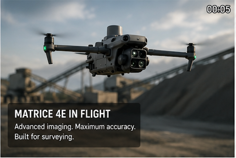 DJI Matrice 4E for Construction Stockpile Mapping