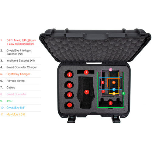 Nanuk 925 Waterproof Hard Case for DJI Mavic 2 Pro/Zoom + Smart Controller (Black) - dronepointcanada