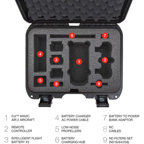 Nanuk 915 Waterproof Hard Case with Foam Insert for DJI Air 2S