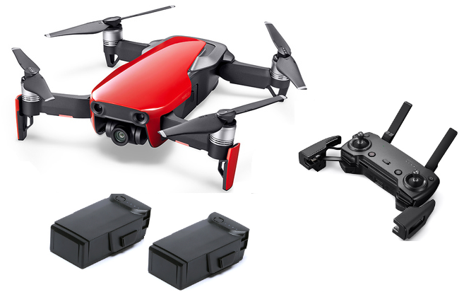 Mavic Air with Extra Battery - Flame Red - dronepointcanada