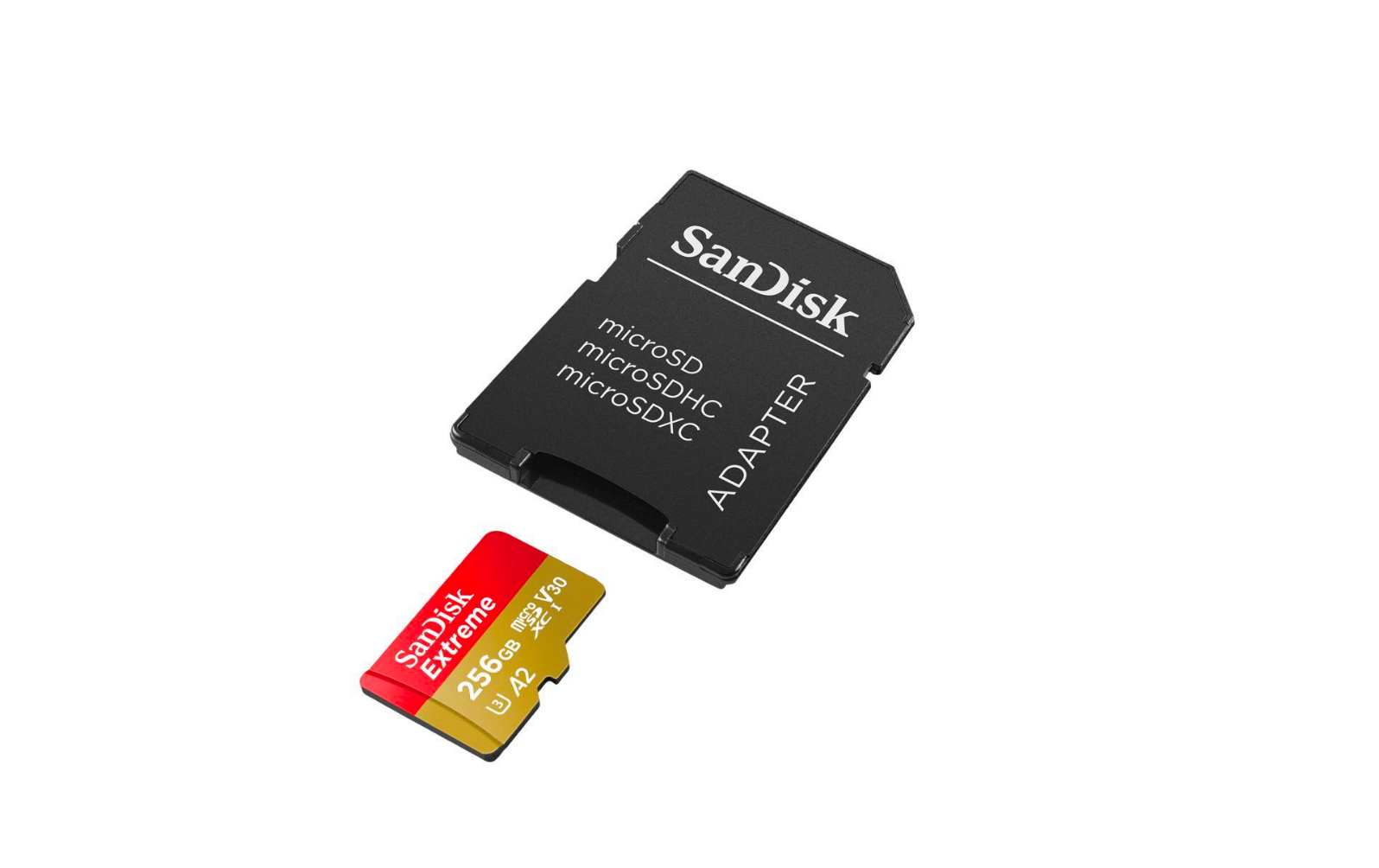 SandDisk  256GB microSD UHS-I Card with Adapter - 160MB/s U3 A2 - dronepointcanada