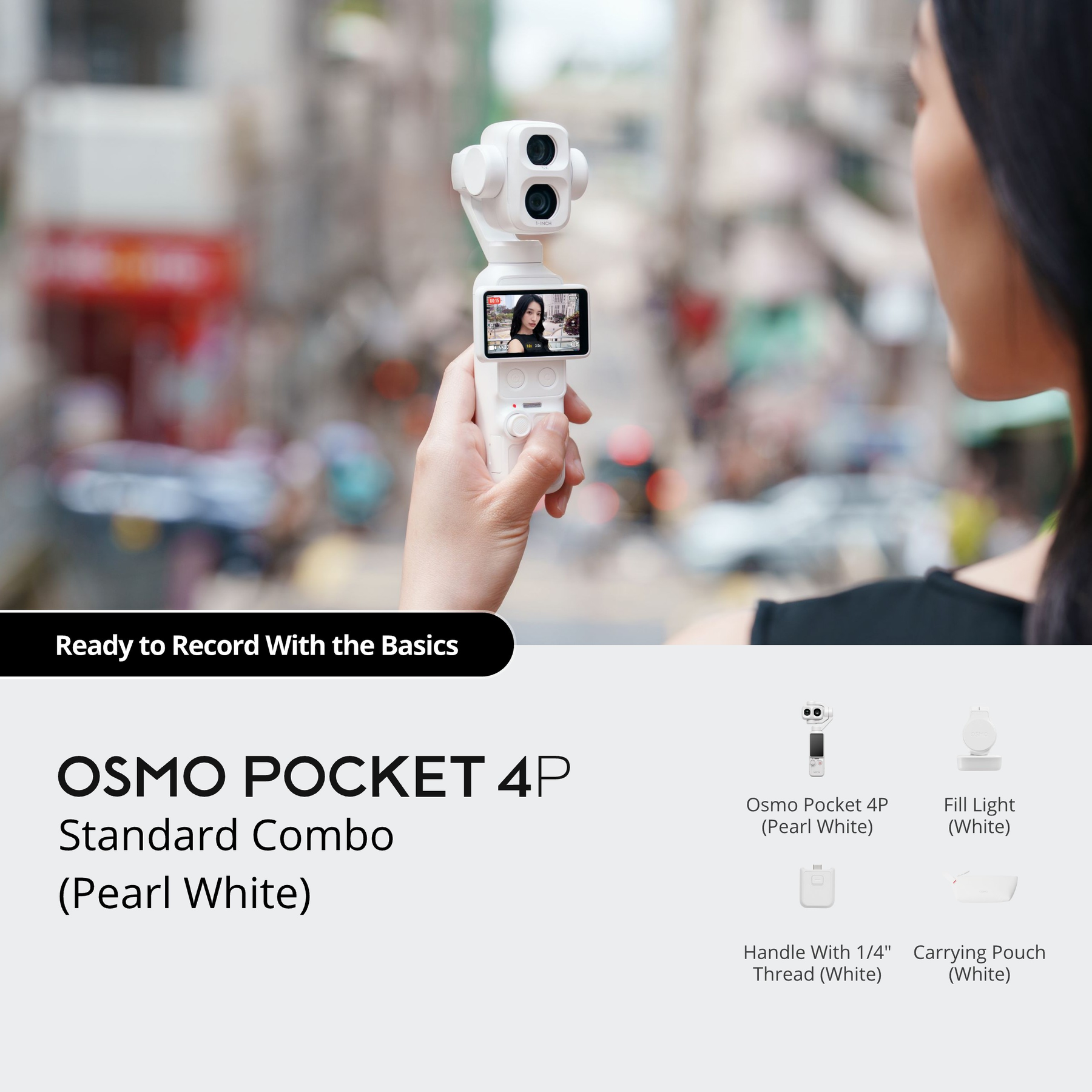 Osmo Pocket 4P Vlog Combo (Pearl White)