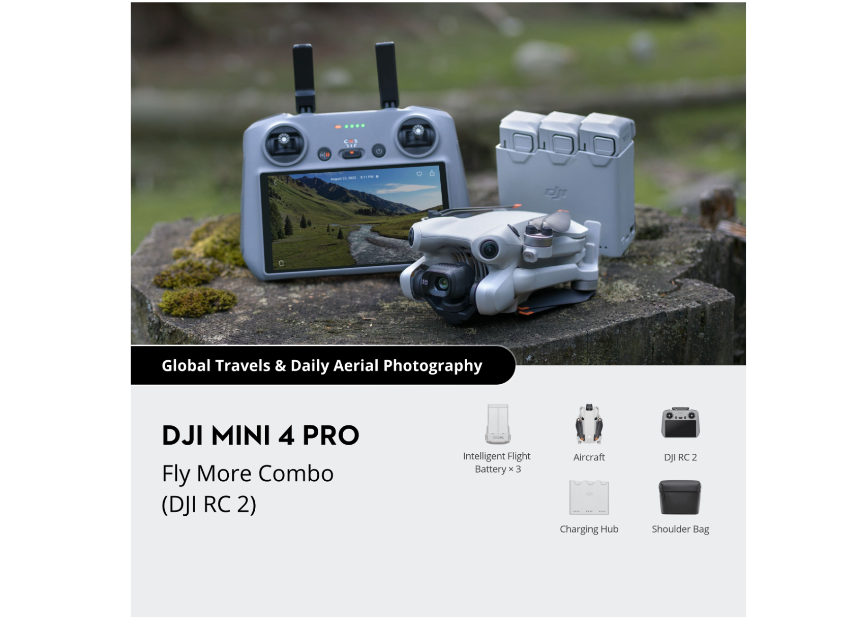 DJI - Mini 4 Pro Fly More Combo Plus (DJI RC 2) Includes 3 Plus Batter