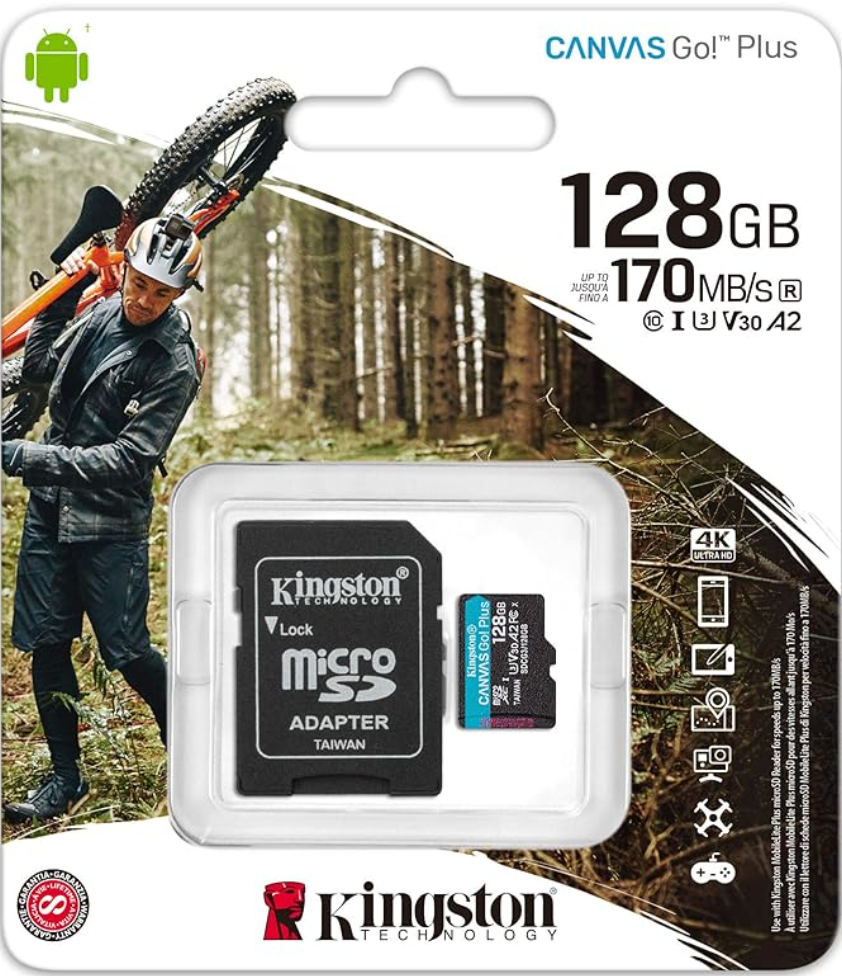 Kingston 128GB microSDXC Canvas Go Plus 170MB/s