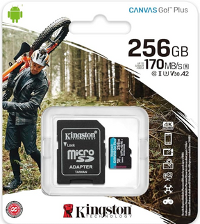 Kingston 256GB microSDXC Canvas Go Plus 170MB/s