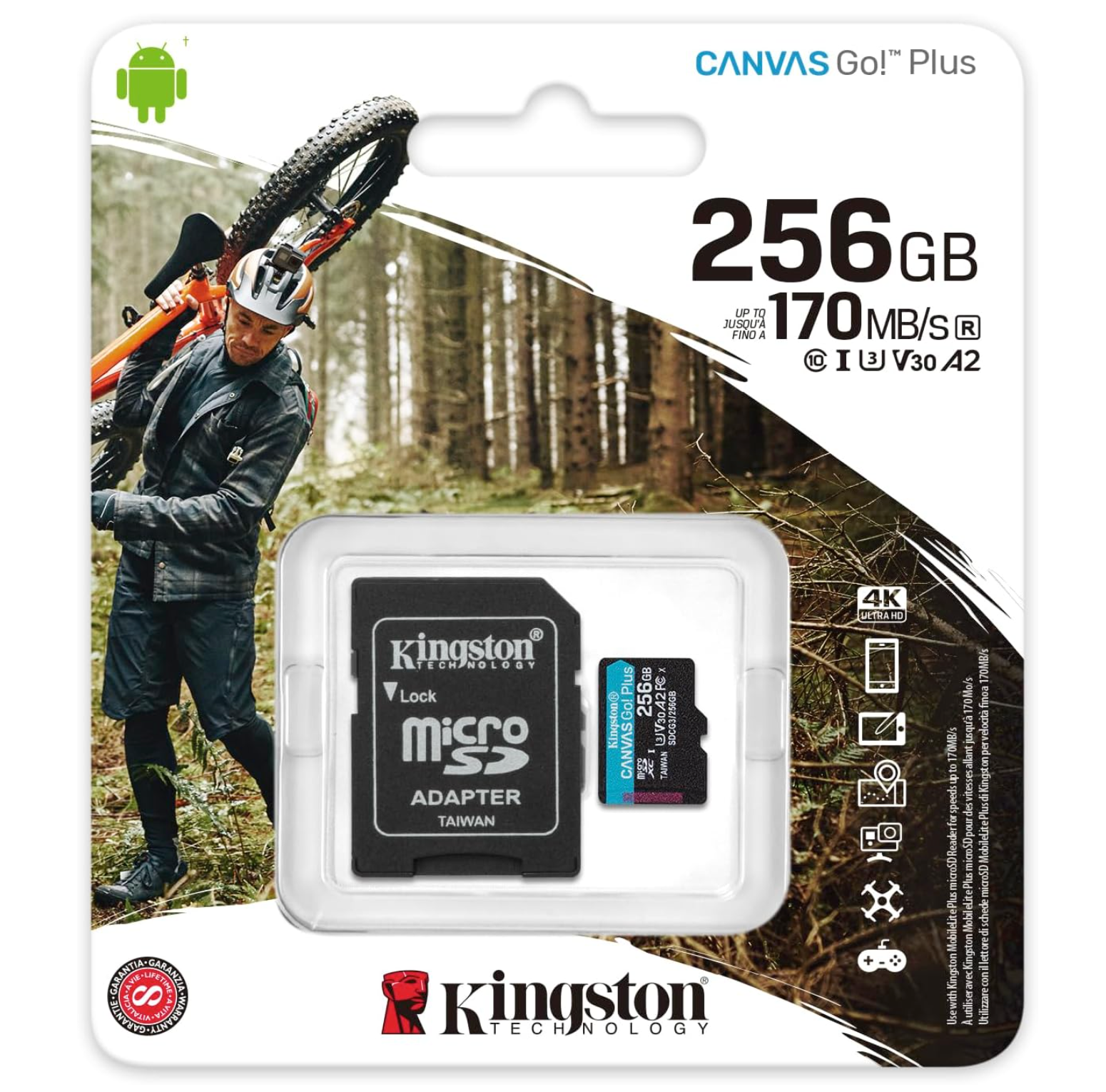 Kingston 256GB microSDXC Canvas Go Plus 170MB/s