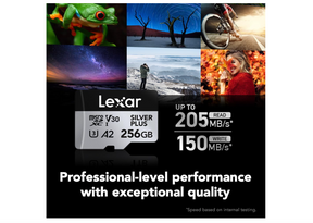 Lexar 256GB Professional Silver Plus microSDXC Memory Card