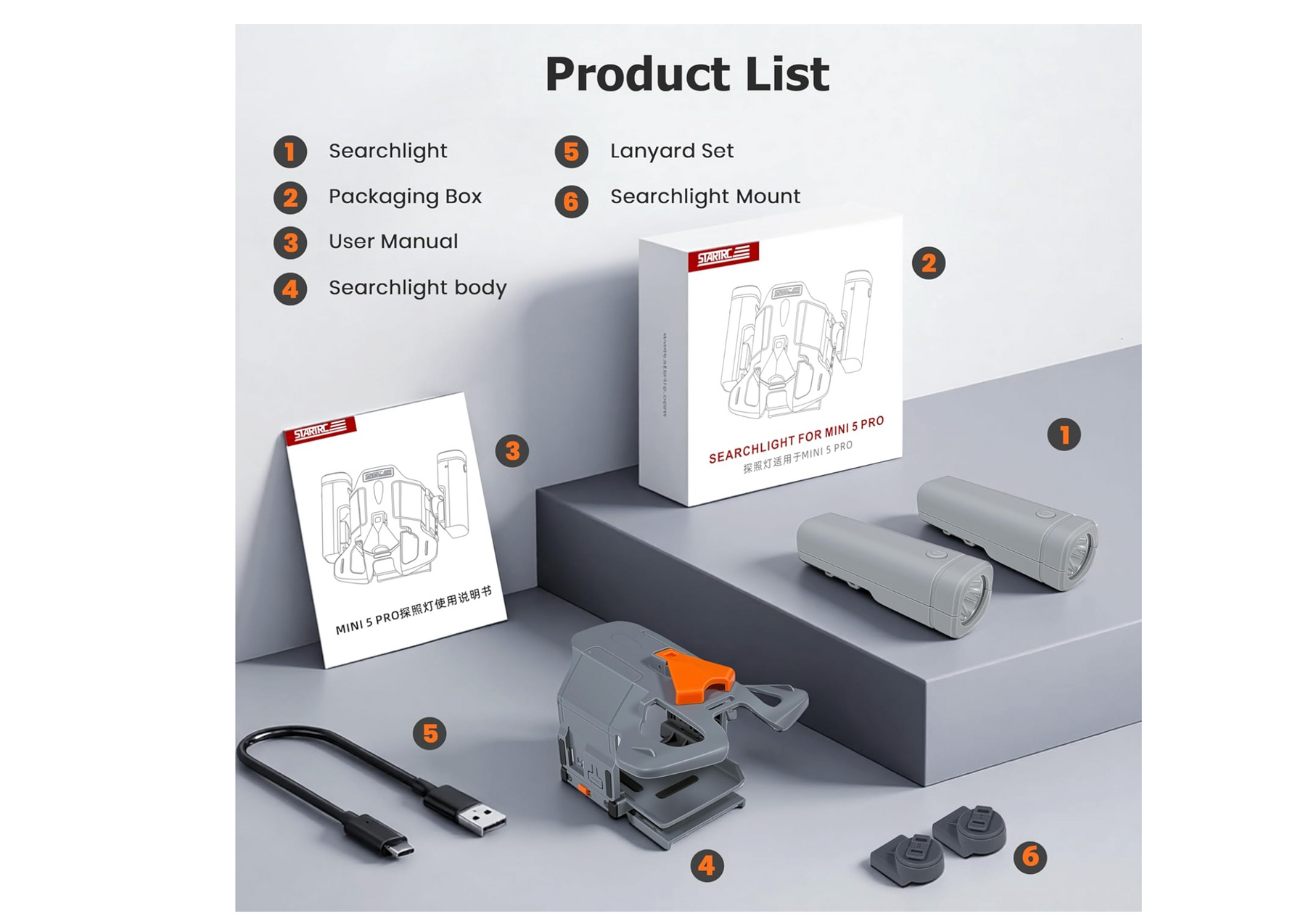 Search light for DJI Mini 5 Pro