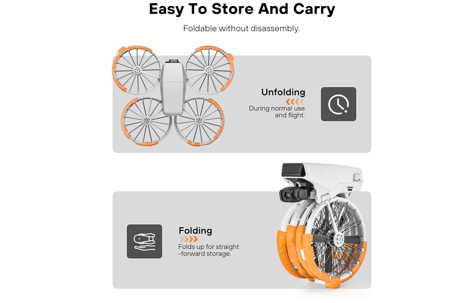 Propeller Guard Set for DJI Flip (Fluorescent Orange）