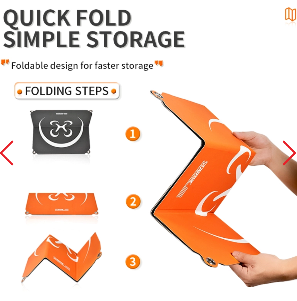 55cm Landing Pad for DJI or Autel Drones（Orange & Gray)