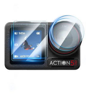 HD Temered Film for DJI Action 5 Pro （2 Sets/ Pack）
