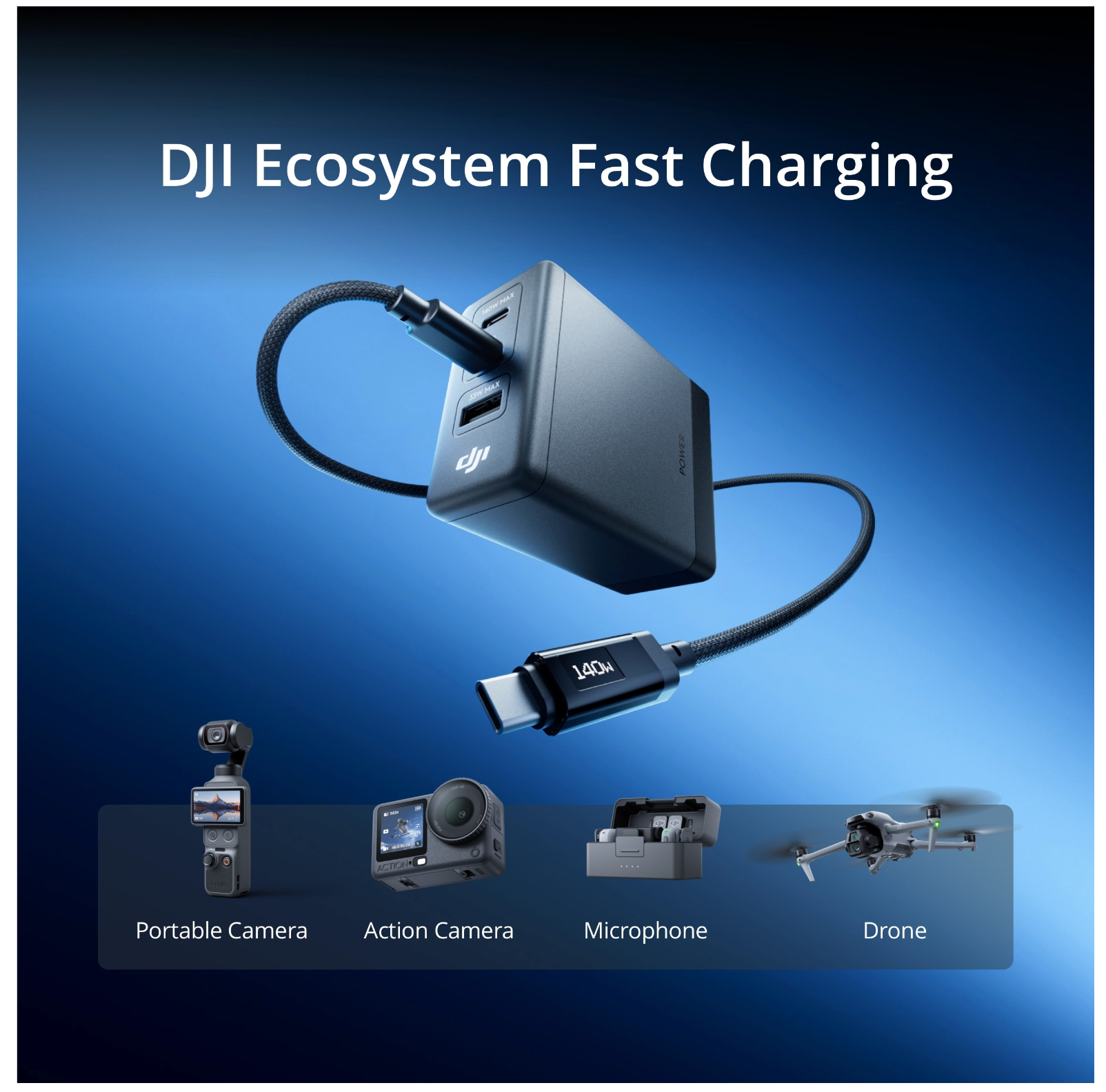 DJI Power 140W GaN Charging Combo