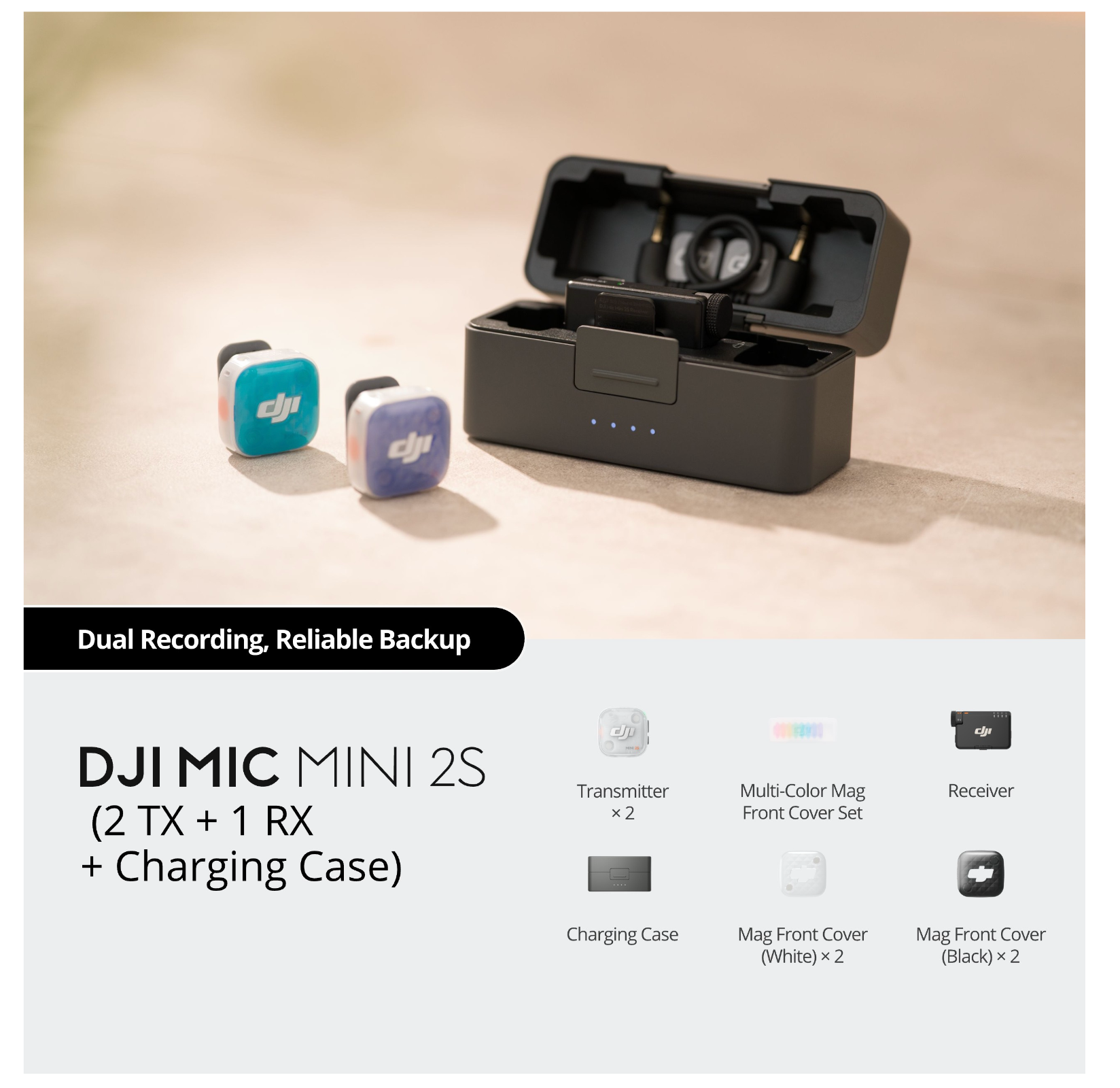 DJI Mic Mini 2S (2 TX + 1 RX + Charging Case)