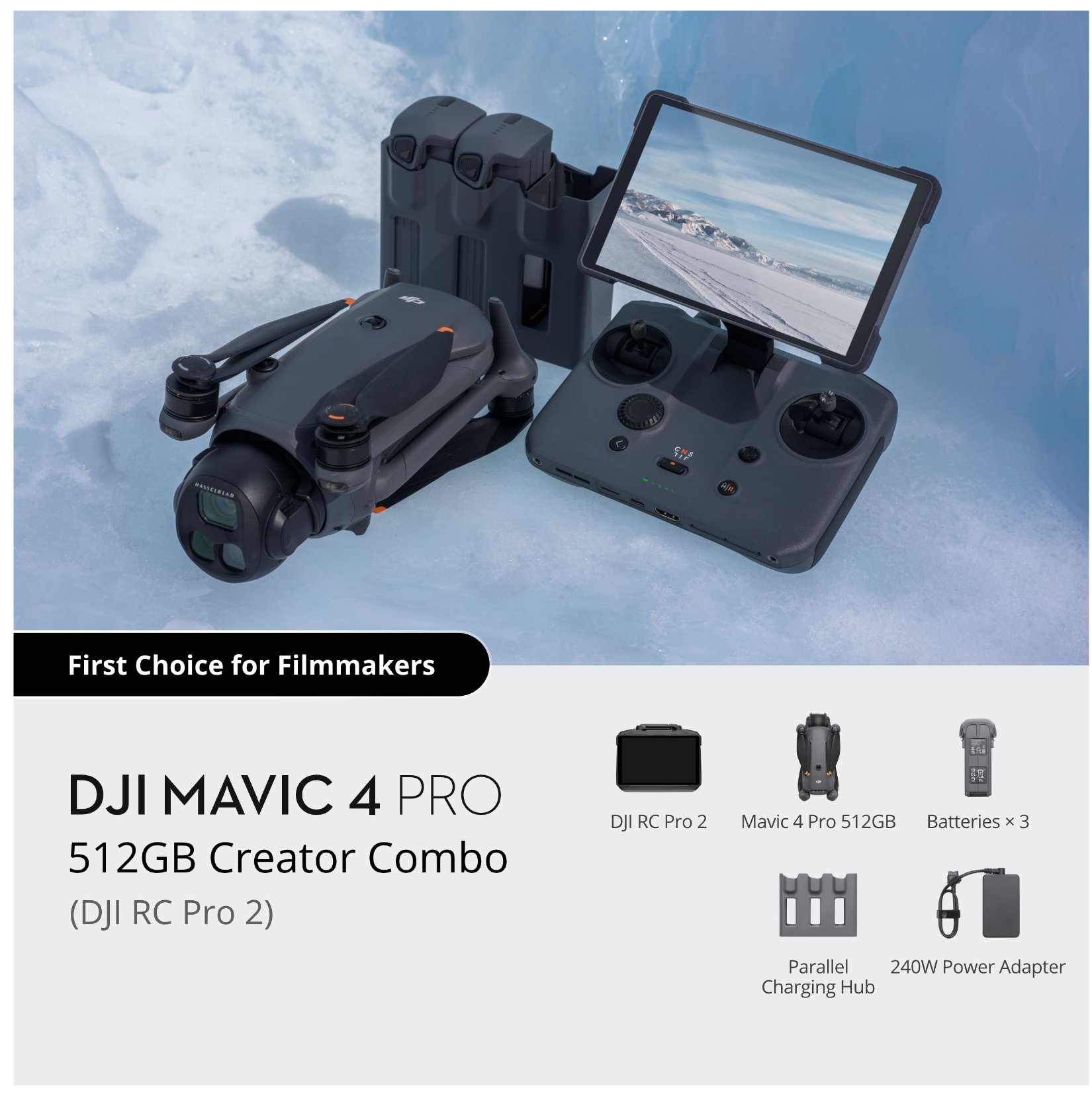 DJI Mavic 4 Pro 512GB Creator Combo(DJI RC Pro 2)