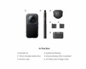 Insta360 X6 Essential Bundle Midnight Black (New)